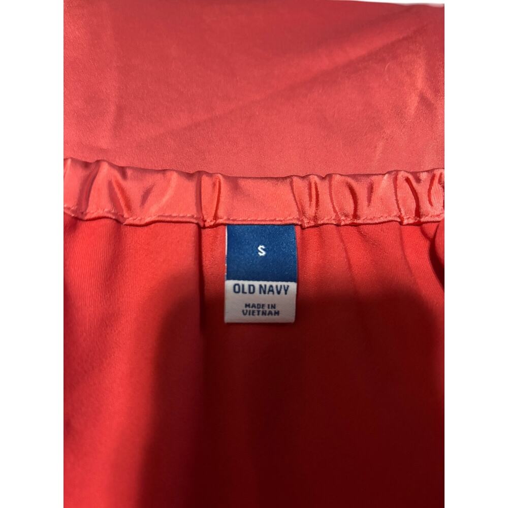 Old Navy Orange Satin Midi Skirt Size S - Picture 3 of 4